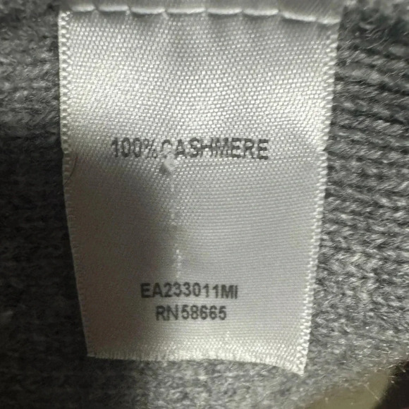 Nordstrom collection 100% Cashmere Cowl Neck Sweater xl gray - Picture 4 of 4